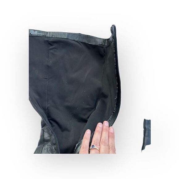 Metoo Decoda1 leather heeled black boots women’s size 8m - Picture 6 of 9